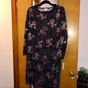 NWT LuLaRoe Elegant Floral Debbie Dress
